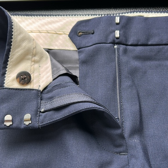 J Crew Bi Stretch Wool Navy Blue Pant Ankle Trouser Pockets Career Sz 4 NEW - Picture 12 of 14